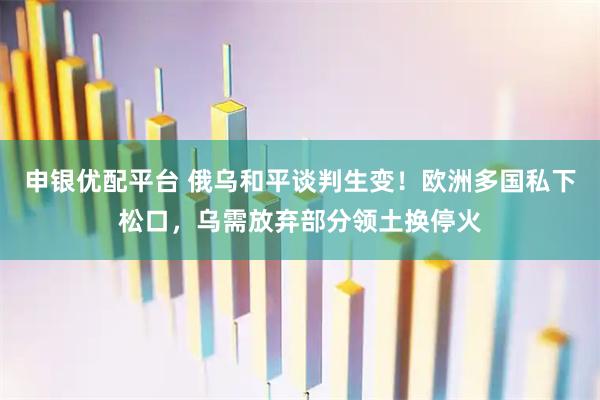 申银优配平台 俄乌和平谈判生变！欧洲多国私下松口，乌需放弃部分领土换停火